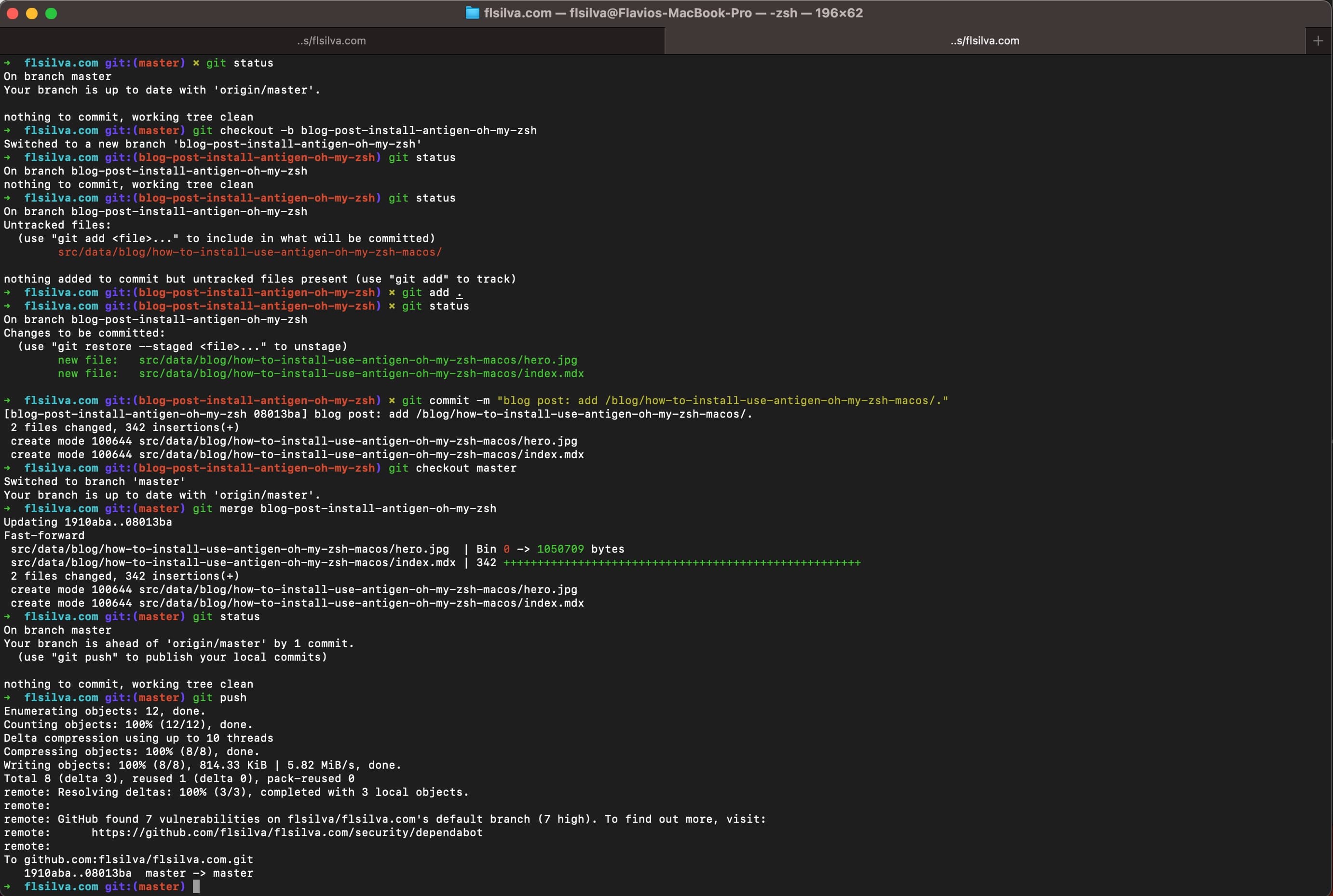 How to install and use Antigen and Oh My Zsh on macOS