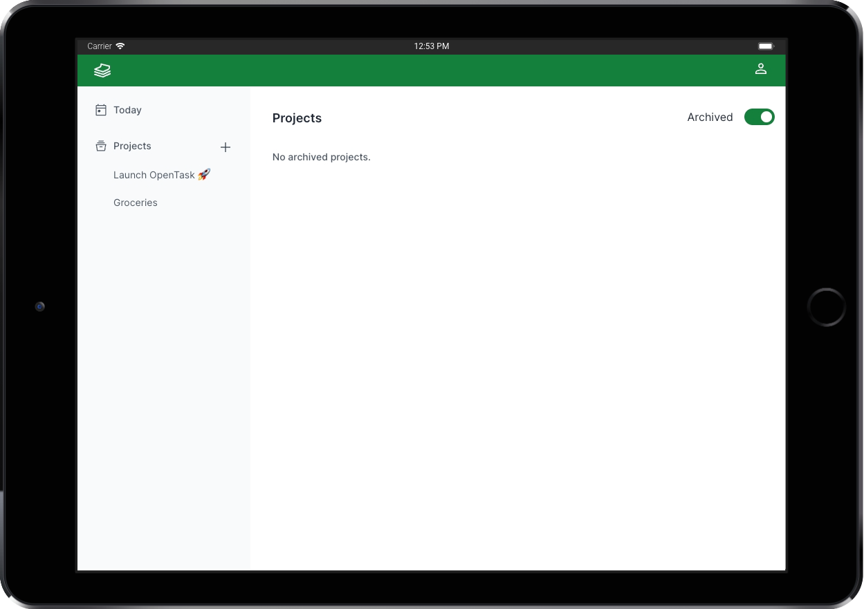 Archived Projects Page - OpenTask
