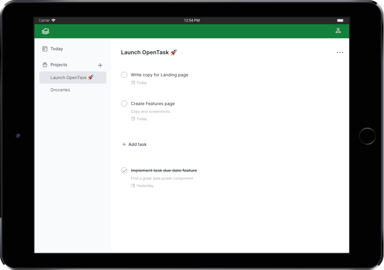 Project Page - OpenTask