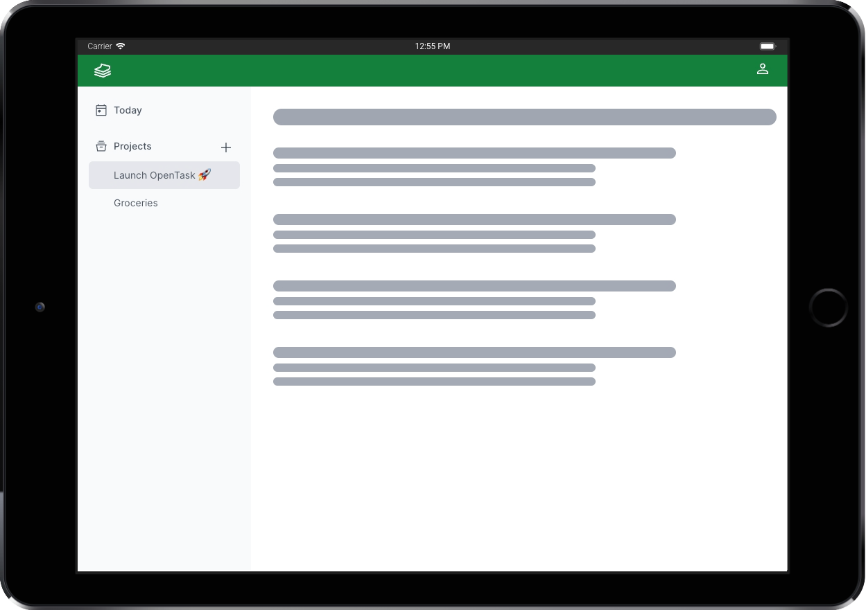Project Page Skeleton - OpenTask
