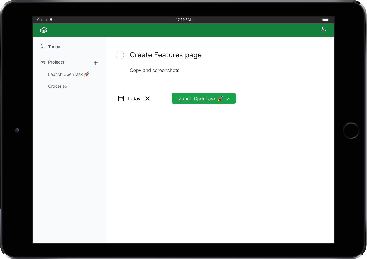Task Dialog Page - OpenTask