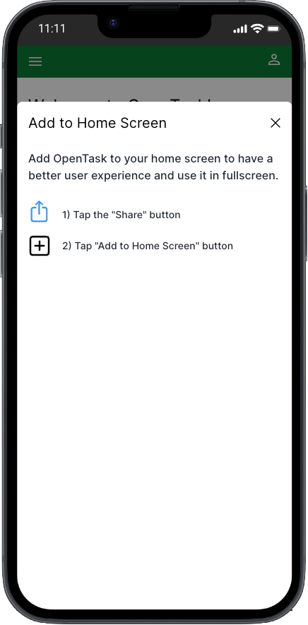 Install PWA on iPhone